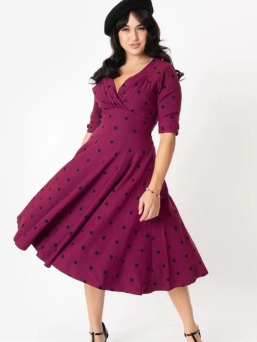 Unique Vintage Genevieve Swing Dress, 1950s Rockabilly